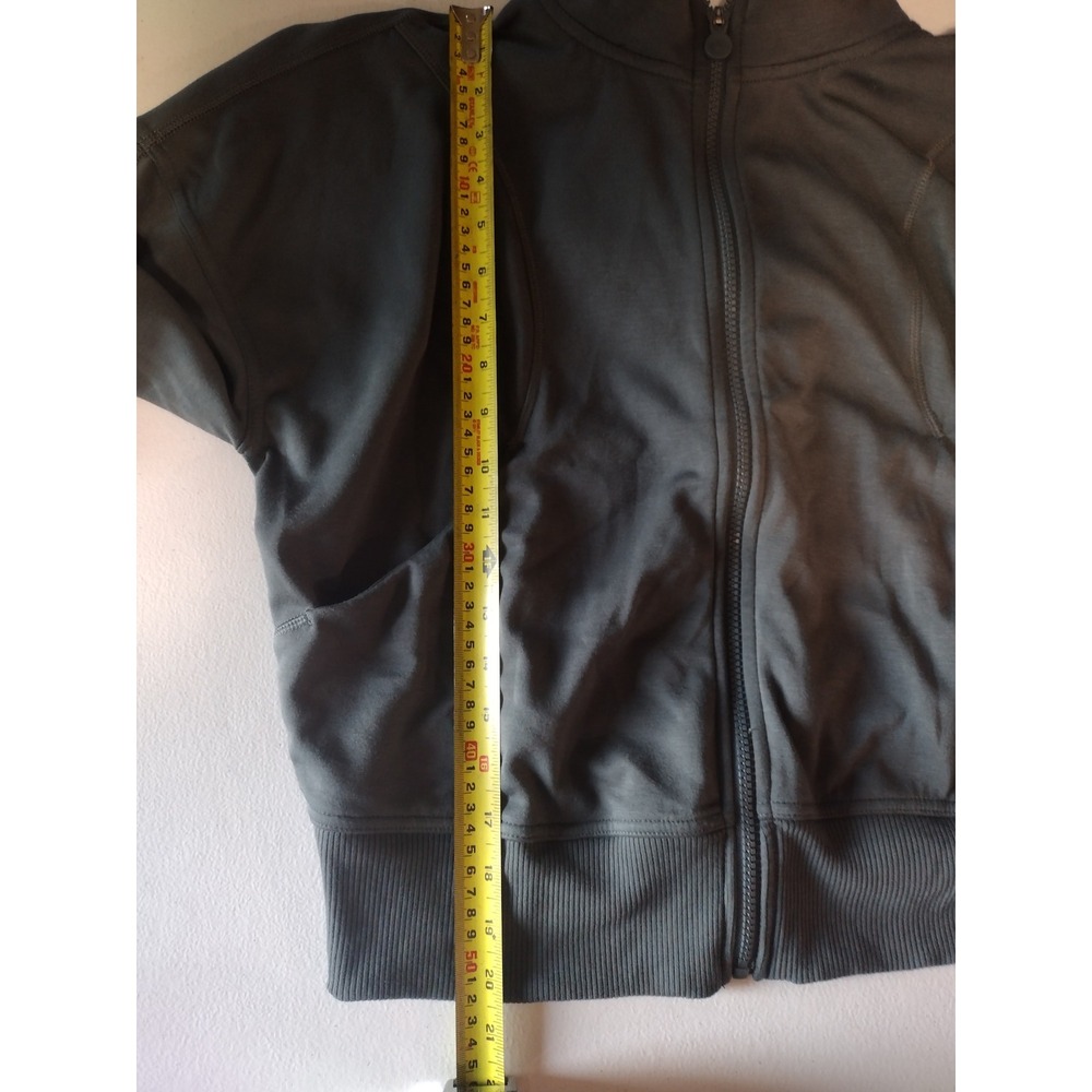 Apana Full Zip Hoodie Jacket Thumb Holes Athleisure Gray Size L - Picture 6 of 6